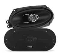 Pyle 2 Enceintes coaxiales 3 Voies PL410BK 4 x 10 10 x 25 cm 100 x 250 mm 150 Watt rms 300 Watt Max 4 ohm 91 DB Noir pour Voiture, la Paire