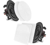 Pyle 25,4 cm Enceinte Murale et Plafond - Paire d'Enceintes Stéréo 2 Voies-Système Audio à Gamme Complète- Puissance de Crête de 300 Watts - Haut Parleur Encastrable Plafond
