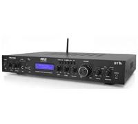 Pyle Ampli Bluetooth 5 Canaux à Montage en Rack, Amplificateur de Haut-Parleur Home , Streaming Bluetooth sans Fil, MP3/USB/SD/AUX/Radio FM, 200 Watts avec LCD ID3 Numérique, Noir
