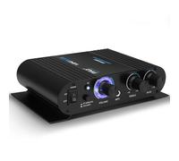 Pyle Amplificateur 90W Crête 8 Ohms Bluetooth, Mini Amplificateur Audio-Compact pour Studio Maison,Home Cinema, Amplificateur Classe T avec Entrées 3,5 mm et 6,35 mm, 4 Bornes Haut-Parleur