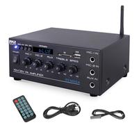 Pyle - Amplificateur Audio Compact 40 W Bluetooth - Entrée AUX, 2 Entrées Micro