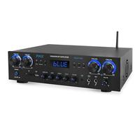 Pyle Amplificateur Bluetooth 4 Canaux 800W - Récepteur Audio HiFi pour Home Cinéma, Studio Musique, DJ & Enceintes Maison | USB, MP3, AUX, FM, Micro avec Réverbération, Écho, Volume LED