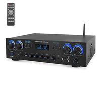 Pyle Amplificateur Bluetooth pour Home Cinema -Récepteur 4 Canaux 800W avec MP3,USB, SD, AUX, RCA, FM, Micro, Réverbération, Delay, Volume LED, pour Haut-Parleurs Maison/Studio Musique