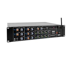 Pyle Amplificateur Bluetooth sans Fil 8 Canaux - 4000W Rack Mount Multi Zone Sound Mixer Système Audio Stéréo Maison avec RCA, USB, AUX - pour Haut-parleurs, PA, Théâtre, Studio/Scène
