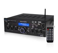 Pyle Amplificateur Bluetooth Stéréo sans Fil pour la Maison-Amplificateur Multi-Canaux 200W avec Récepteur Audio, HDMI, Optique/Phono/Coaxial, Radio FM, USB/SD, AUX, RCA, Entrée Micro-Télécommande