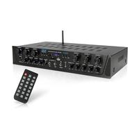 Pyle Amplificateur Bluetooth Stéréo sans Fil - Système Récepteur Audio pour la Maison - Stéréo 6 Canaux - 600W - avec Écran LCD Numérique - Entrée Microphone, USB, SD, AUX, RCA et Radio FM