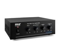Pyle Amplificateur PA - Amplificateur Bluetooth 60 W avec Sortie 25/70 V et 2 entrées Microphone | avec régulateur de Basses/Aiguilles, AUX et RCA, idéal pour la Musique de Fond et la Transmission