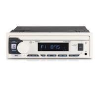 Pyle Autoradio Bluetooth Marin Single DIN, Récepteur Bateau Voiture - Blanc | FM/AM 30 présélections, USB 32 Go, AUX 3,5 mm, microphone façade, 4 canaux, RCA, boutons RGB, BT 5.0, IPX1, mode stéréo/mono