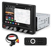 Pyle Autoradio Single DIN Écran Tactile 17,8 cm - Apple CarPlay sans Fil et Android Auto sans Fil, Bluetooth, Charge Rapide USB/USB-C, Radio AM/FM - Noir