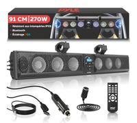 Pyle Barre de Son Marine de 91,4 cm pour VTT/UTV avec Bluetooth, 270 W, amplificateur intégré, woofer 6 x 4, hauteurs 2 x 1, télécommande, entrée USB/AUX, Support de Guidon
