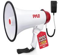 Pyle Batterie Professionnelle Unisexe avec Microphone à Main sirène et entrée auxiliaire pour iPod MP3 40 W mégaphone Blanc 40 W EU