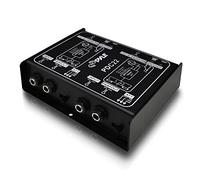 Pyle-Pro boîte de direct passif de qualité avec éliminateur de bourdonnement et atténuateur d'entrée, connecteur transformateur d'impédance de 6,35 mm vers XLR-PDC22 symétrique et asymétrique, noir