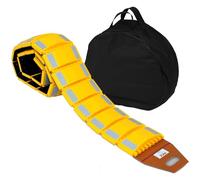 Pyle Bump de Vitesse Portable - 2,5 m Plastique Réfléchissant Robuste pour Voitures Camions Véhicules Usage sur Asphalte Béton Gravier Garage Allée Parking