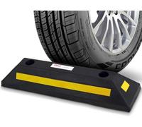Pyle Butée de Roue en Caoutchouc pour Garage- Butoir Parking- Arrêt de Sol Robuste pour Parking - Convient aux Voitures, Camionnettes et Camions - Protège Pare-chocs-Noir