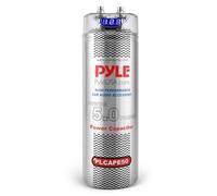 Pyle Condensateur Audio Voiture - 5.0 Farad Haute Performance avec Affichage Digital Bleu et Protection Surtension Lecture de Tension Précise pour Amplificateur Car Audio et Installation Puissante