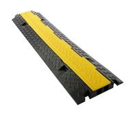 Pyle Couvre - Rampe de Protection Conduits électriques Durable - Supporte 20 000kg -Goullote Passe Cable- Passe/Cashe Cable - Double Canal avec Couvercle à Ouverture Basculante