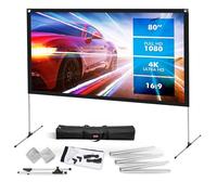 Pyle Écran de Projecteur avec Support - 100" 16:9 HD 4K, Portable, Léger, Autoportant, Pliable, pour Projections Intérieures et Extérieures, avec Cadre pour Cinéma Maison