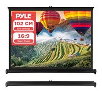 Pyle Écran de Projecteur Portable Amélioré 2018 - Support d'Écran de Projecteur Mobile, Système de Montage Facile à Tirer, Léger et Durable pour Écoles, Réunions, Conférences, Utilisation
