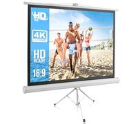 Pyle Écran de Projection 50″ avec support - Écran Vidéoprojecteur Enroulable, Portable avec Trépied, Montage Mural/Plafond, Format 16:9, Compatible Full HD/4K, Idéal Présentations, Home Cinéma, Bureau