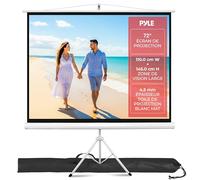 Pyle Écran de Projection 72″ avec Support - Écran Vidéoprojecteur Enroulable, Portable avec Trépied, Montage Mural/Plafond, Format 16:9, Compatible Full HD/4K, Présentations, Home Cinéma, Bureau