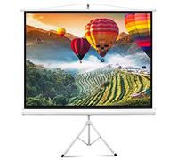 Pyle Écran de Projection 80″ avec support - Écran Vidéoprojecteur Enroulable, Portable avec Trépied, Montage Mural/Plafond, Format 16:9, Compatible Full HD/4K, Idéal Présentations, Home Cinéma, Bureau