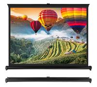 Pyle Écran de Projection Portable 127 cm - Écran Enroulable avec Support au Sol, Montage Rapide pour Cinéma Maison, Bureau, Mariage et Présentations
