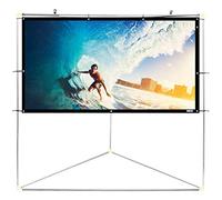 Pyle Écran de Projection TV Portable d'extérieur avec Support Triangulaire 182,9 cm, 16:9, Gain 1,15 Full HD pour Film/cinéma/vidéo/Projection de Films à l'extérieur de la Maison - PRJTPOTS71 - Blanc