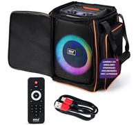Pyle Enceinte Bluetooth Portable 100W TWS avec Sac de Transport - Basses Profondes, Aigus Clairs, Haut-Parleur Stéréo sans Fil pour Karaoké et Soirées