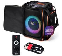Pyle Enceinte Bluetooth Portable 100W TWS avec Sac de Transport - Basses Profondes, Aigus Clairs, Haut-Parleur Stéréo sans Fil pour Karaoké et Soirées