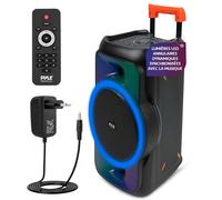 Pyle Enceinte Bluetooth Portable, Système PA et Machine à Karaoké avec Woofer 30 cm, TWS, 160 W, Batterie Rechargeable, Entrée Micro, USB/SD/BT/FM Radio, Lumières LED, Usage Intérieur/Extérieur