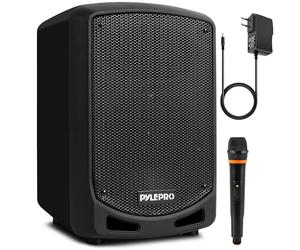 Pyle Enceinte Bluetooth Puissante, Enceinte Sono Portable Intérieur/Extérieur avec Microphone sans Fil, Enregistrement Audio, Batterie Rechargeable&Lecteur USB/SD, Support de Montage-pour fête, Noir