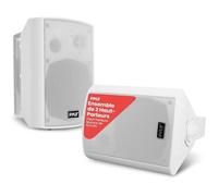 Pyle Enceinte d’Extérieur - Bluetooth - 240W - Haut Parleur étanche - Montée au Mur/Plafond - Active + Passive - 13.3 cm - Blanc