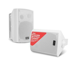 Pyle Enceinte d’Extérieur Bluetooth, Enceinte Mural étanche 240 W, Paire de Haut Parleur Imperméables, Active + Passive,Résistant à l'eau, Son Stéréo, Utilisation dans la Piscine, Patio, l'Intérieur