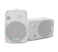Pyle Enceinte Filaire Extérieure Étanche 500 W, Jardin Bateau Piscine Salon | Imperméable, Intérieur/Extérieur, Waterproof, Montage Mural, Plafond, Terrasse, Patio, Balcon, Garage, Marine, 2 Voies, Blanc