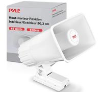 Pyle Enceinte Murale Intérieur/Extérieur 20 cm - Haut-Parleur PA 65W, 8 Ohms, Son Puissant, Résistant aux Intempéries - Idéal Terrasse, Jardin, Magasin - Support de Montage Inclus