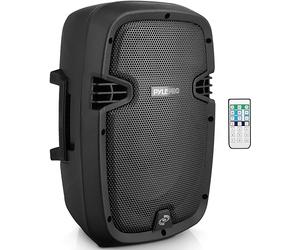 Pyle Enceinte Sono Active Bluetooth 8 Pouces - Haut-Parleur de Scène avec Microphone, Subwoofer Basses Puissantes, Amplificateur Intégré USB/MP3 - Enceinte Portable DJ, Fête, Événement et Studio