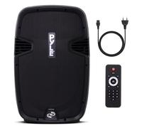 Pyle-Pro Powered Speaker Active PA- Loudspeaker Bluetooth System,12 inch Bass Subwoofer Stage Speaker Monitor, DJ Party Portable Sound Stereo Amp Sub for Concert Audio, Built-in USB for MP3 Amplifier
