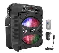 Pyle Enceinte Sono Portable,300W Enceinte Bluetooth Portable Extérieure et Intérieur, Haut Parleur Karaoke avec Lumières LED Multicolores,Subwoofer ,Microphone,Entrées USB, MP3, Radio FM,Télécommande