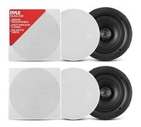 Pyle Enceintes 13,3 cm - Système d'Enceinte Plafond et Murale Woofer 2 Voies- Tweeter en Polymère de 1,27 cm - Montage Encastré - Haut Parleur Encastrable Plafond