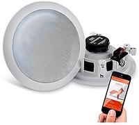 Pyle Enceintes Bluetooth 2 Voies à Encastrer - Système Mur/Plafond avec Connexions Rapides - Grilles Rondes ou Hexagonales Interchangeables - Haut-Parleurs Sans Fil Puissants