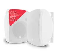 Pyle Enceintes Bluetooth - Enceinte Extérieur étanche - Haut-Parleurs sans Fil - 600 Watts - Stéréo 2 Voies à Gamme Complète - Résistantes aux Intempéries de Qualité Marine