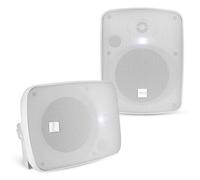 Pyle Enceintes Bluetooth - étanche - sans Fil - 600 Watts - Stéréo 2 Voies à Gamme Complète - Résistantes aux Intempéries ( blanc )