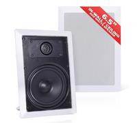 Pyle Enceintes Encastrables Mur Plafond 16,5 cm 200W Stéréo 2 Voies | Tweeter polymère, borniers connexion rapide, home cinéma, bureau, multiroom, gabarit et grilles incluses