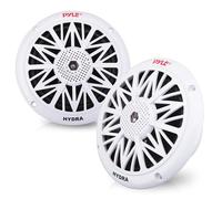 Pyle Enceintes Marine Doubles13,34 cm - Haut-Parleur Extérieur 2 Voies étanche et Résistant aux Intempéries - Puissance de 150 Watts - Cône en Polycarbonate - Entourage en Tissu et Design Bas Profil