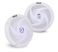 Pyle Enceintes Marines - 133 mm 2 Voies Étanches et Résistantes aux Intempéries, Système Audio Stéréo Extérieur avec Lumières LED, Puissance de 180 Watts et Design Mince à Profil Bas - 1 Paire
