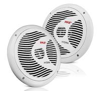 Pyle Enceintes Marines Doubles 16,51 cm - Haut-Parleur Extérieur 2 Voies Étanche et Résistant aux Intempéries avec Puissance de 150 Watts - Cône en Polypropylène et Entourage en Tissu - Blanc