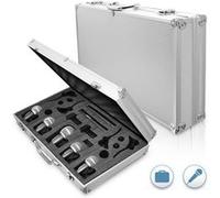 Pyle Ensemble 7 microphones dynamiques câblés – Batterie/Basse/Tom-Snare/Cymbales, Noir