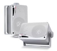 Pyle Ensemble d'Enceintes Extérieurs 3 Voies - Paire de Haut-Parleurs Marine de 8.9cm et 200W - Utilisation Intérieure/Extérieure,sur Un Bateau/Piscine ou Terrasse (Blanc)