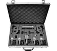 Pyle Ensemble 7 microphones dynamiques câblés – Batterie/Basse/Tom-Snare/Cymbales, Noir
