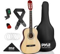Pyle Guitare Acoustique Classique ¾ Échelle 36 Pouces pour Débutants avec Accessoires, Cordes en Nylon, Finition Mate